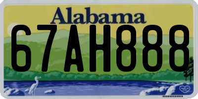 AL license plate 67AH888