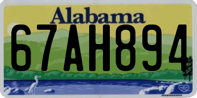 AL license plate 67AH894