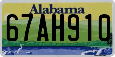 AL license plate 67AH910