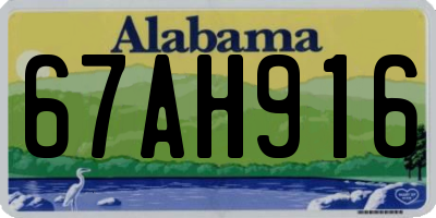 AL license plate 67AH916