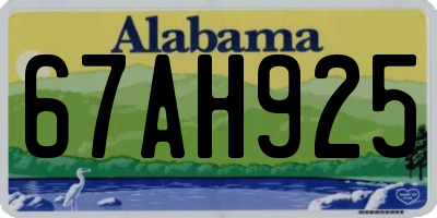 AL license plate 67AH925