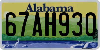 AL license plate 67AH930