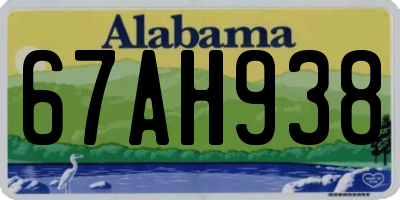 AL license plate 67AH938