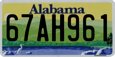 AL license plate 67AH961