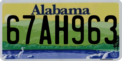 AL license plate 67AH963