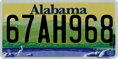 AL license plate 67AH968