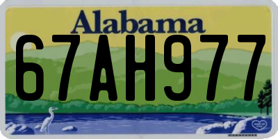 AL license plate 67AH977