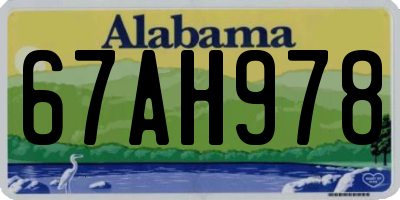 AL license plate 67AH978