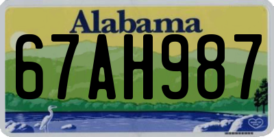 AL license plate 67AH987