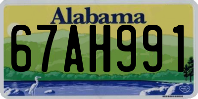 AL license plate 67AH991