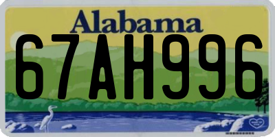 AL license plate 67AH996