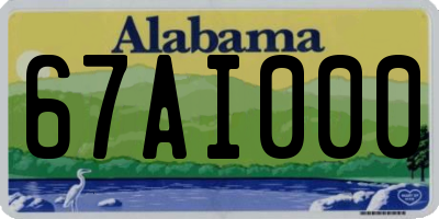 AL license plate 67AI000