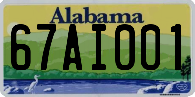 AL license plate 67AI001