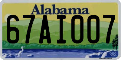AL license plate 67AI007