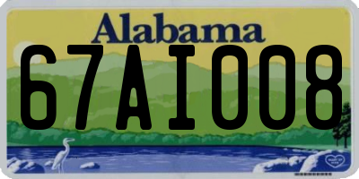 AL license plate 67AI008