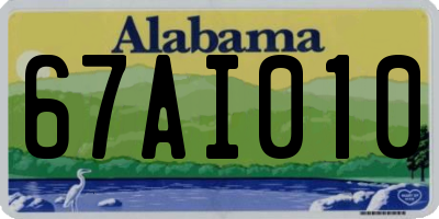 AL license plate 67AI010