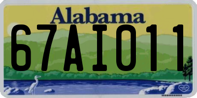 AL license plate 67AI011