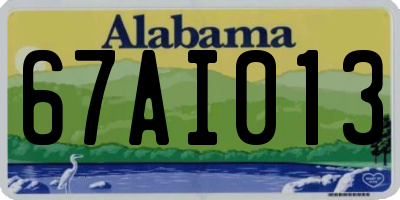 AL license plate 67AI013
