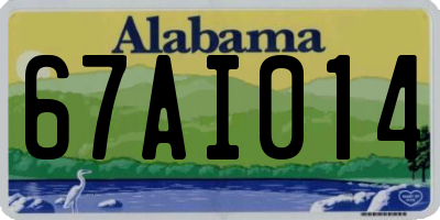 AL license plate 67AI014