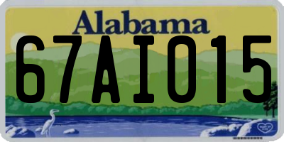 AL license plate 67AI015