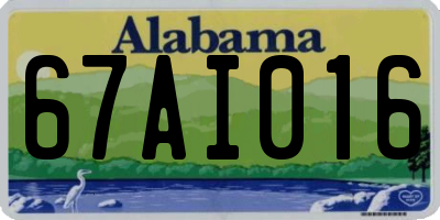 AL license plate 67AI016