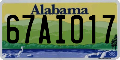 AL license plate 67AI017