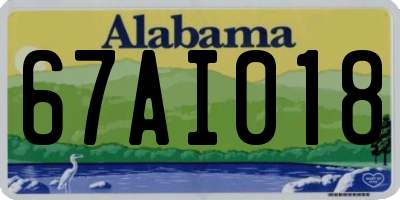 AL license plate 67AI018