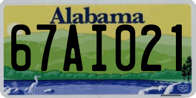 AL license plate 67AI021