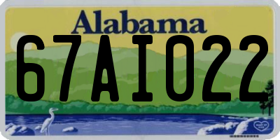 AL license plate 67AI022