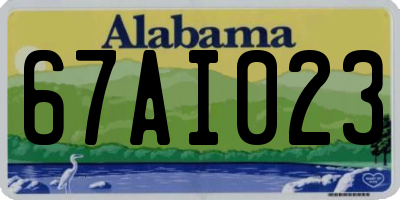 AL license plate 67AI023