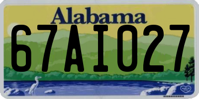 AL license plate 67AI027