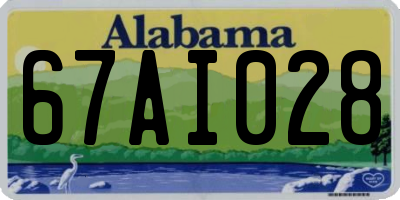 AL license plate 67AI028