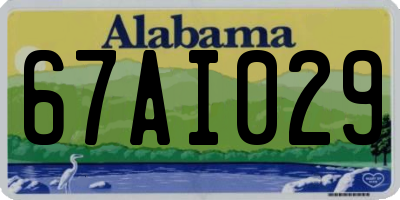 AL license plate 67AI029