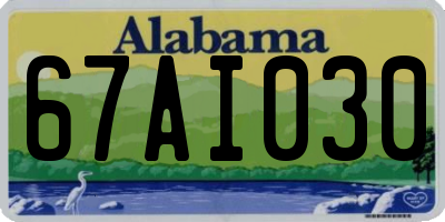 AL license plate 67AI030