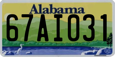 AL license plate 67AI031