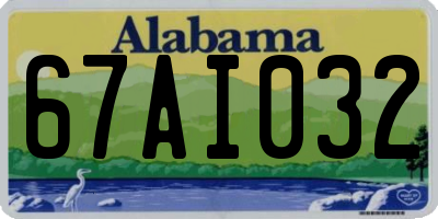 AL license plate 67AI032