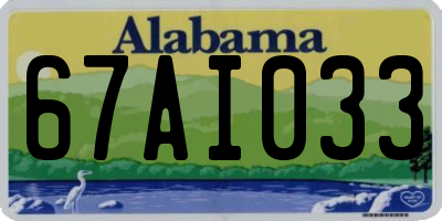 AL license plate 67AI033