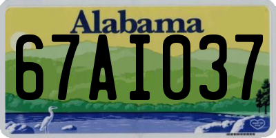 AL license plate 67AI037