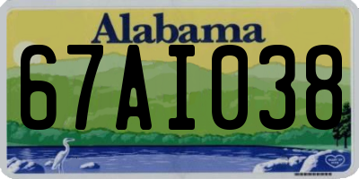 AL license plate 67AI038