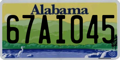 AL license plate 67AI045