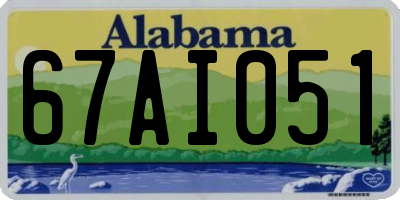 AL license plate 67AI051