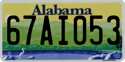 AL license plate 67AI053