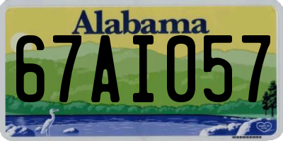 AL license plate 67AI057