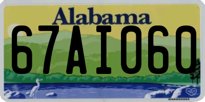AL license plate 67AI060
