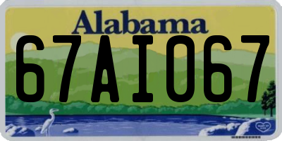 AL license plate 67AI067