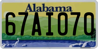 AL license plate 67AI070