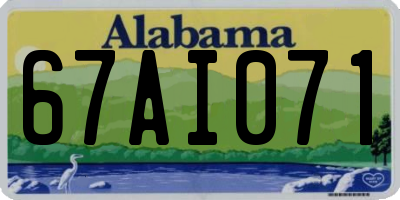 AL license plate 67AI071