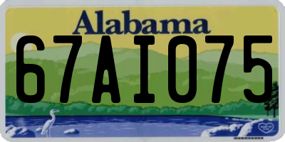 AL license plate 67AI075