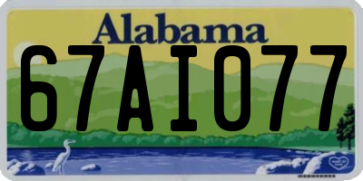 AL license plate 67AI077
