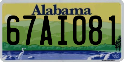 AL license plate 67AI081